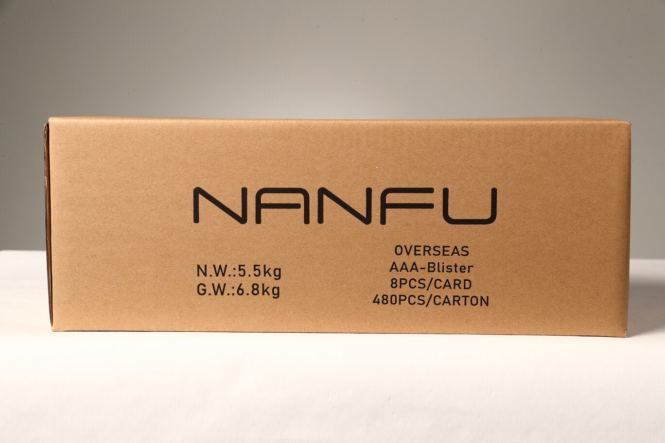 Box of Nanfu 1.5V Alkaline AAA Batteries in 8 Blister Pack - Nanfuusa