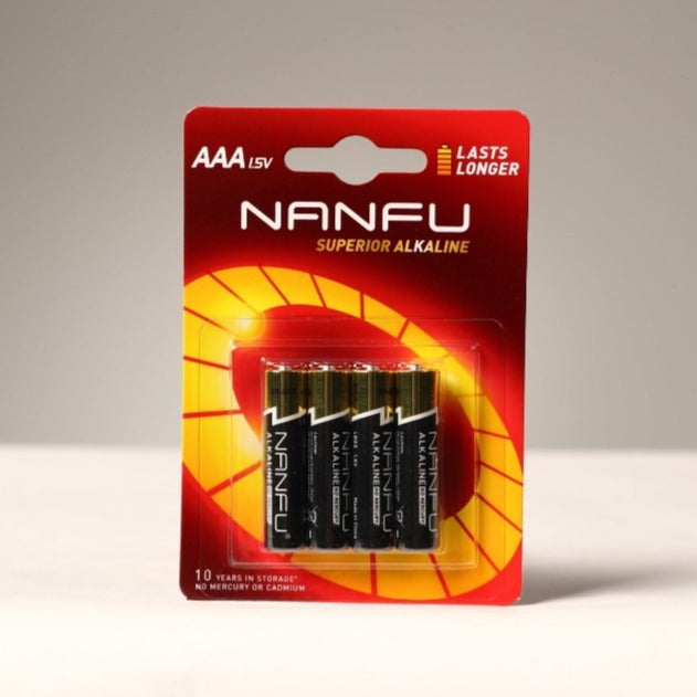 NANFU AAA Alkaline Batteries 4 Blister Pack - Nanfuusa
